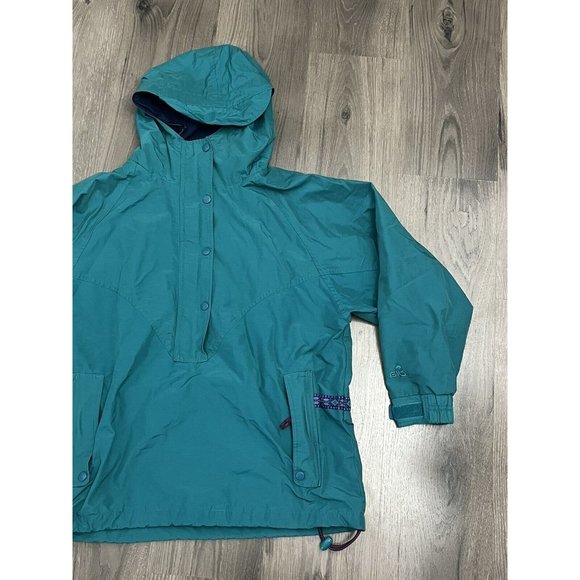 Vintage Eastern Mountain Sports Jacket Pullover Packable Womens Medium Aztec EMS - Picture 2 of 10